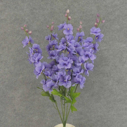 [SE8001-LPU] DELPHINIUM BUSH X5 23" W/BUDS  LIGHT PURPLE