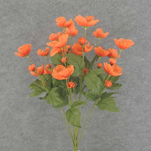 [SE8002-ORG] POPPY BUSH X11 23" 2.5/.5" dia  ORANGE