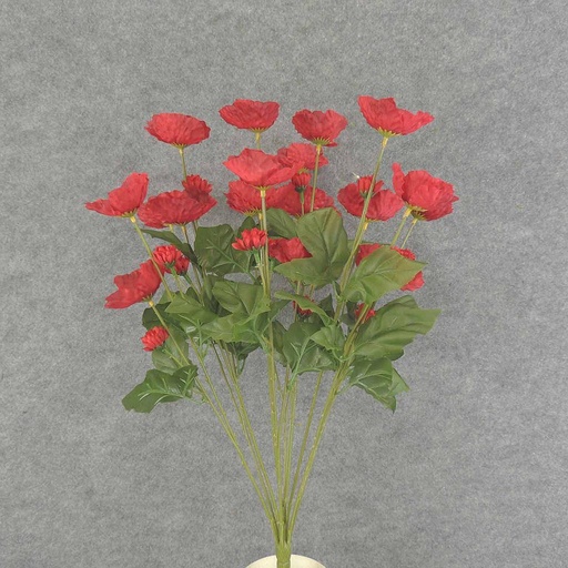 [SE8002-RED] POPPY BUSH X11 23" 2.5/.5" dia  RED