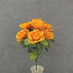 [SE8058-ORG] ROSE BUSH OPEN 19&quot; X12 SATIN  ORANGE
