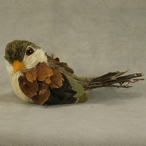 [SJ4086] BIRD 6" SISAL/FEATH/TWIG(6/bag) (R&L)