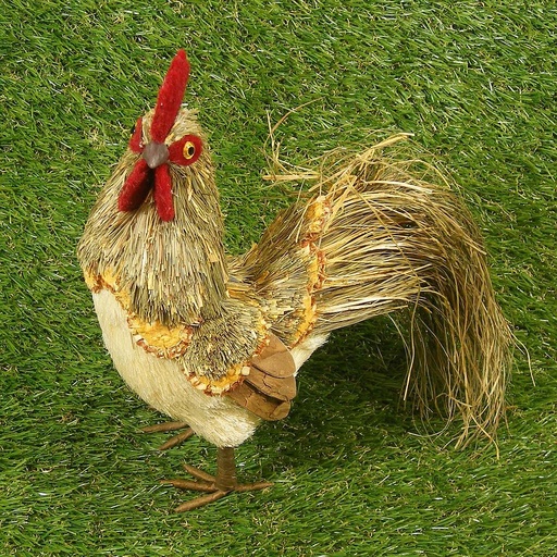 [SJ4091] ROOSTER 10" SISAL STANDING