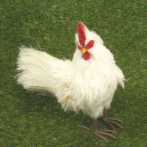 [SJ4148] ROOSTER 9" X 10"   WHITE
