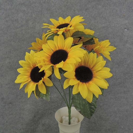 [SEF5000-YEL] SUNFLOWER BUSH X8  19"