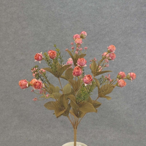 [SEF5015-BEA] ROSE MINI BUSH X9 15.5"  BEAUTY