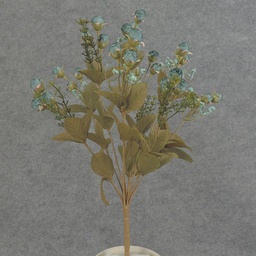 [SEF5015-BLU] ROSE MINI BUSH X9 15.5&quot;  BLUE