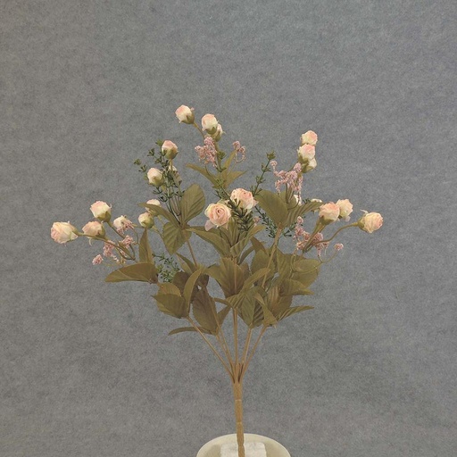 [SEF5015-PNK] ROSE MINI BUSH X9 15.5"  PINK