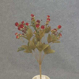 [SEF5015-RED] ROSE MINI BUSH X9 15.5&quot;  RED