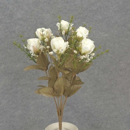 [SEF5016-WHT] ROSE BUSH X9 16&quot;  WHITE        