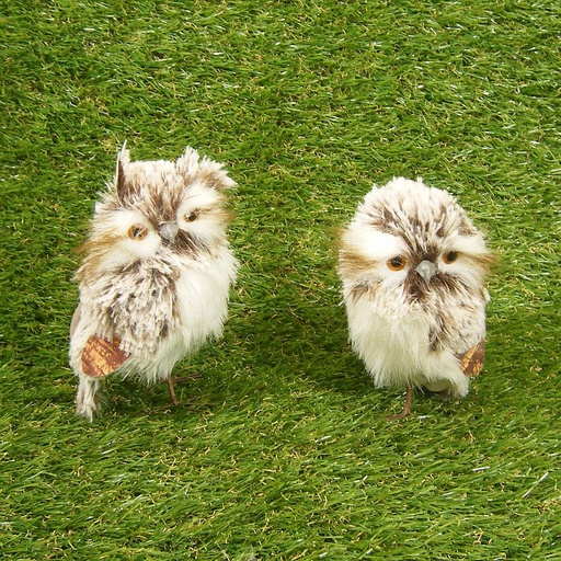 [SJ4127] OWL 5" PAIR (2 OWLS/BAG) BROWN