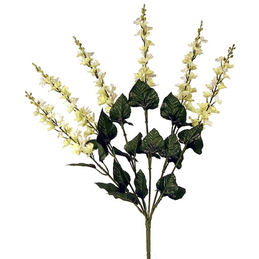 [SG23-CLG] SPIKE FLOWER BUSH X6 24.5"  CREAM/LIGHT GREEN