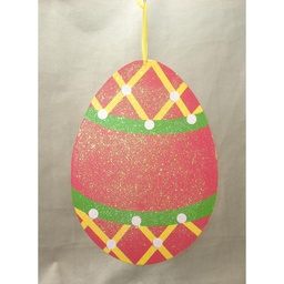[SG312-PNK] DISPLAY EASTER EGG 11.5&quot;x8.75&quot;  PINK