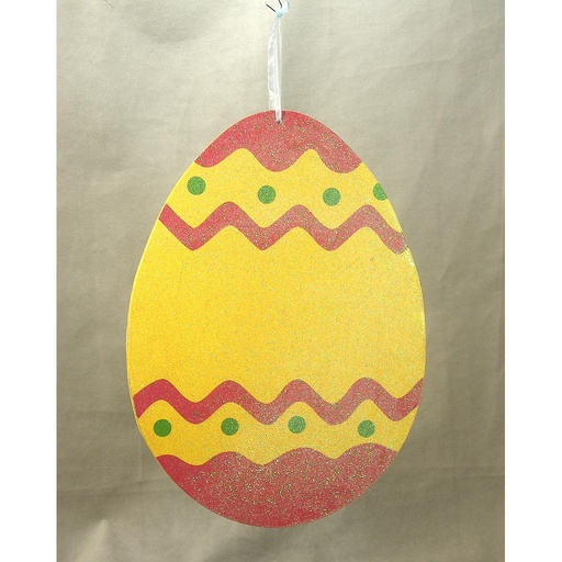 [SG313-PYL] DISPLAY EASTER EGG 15.75" x 12"  PINK/YELLOW