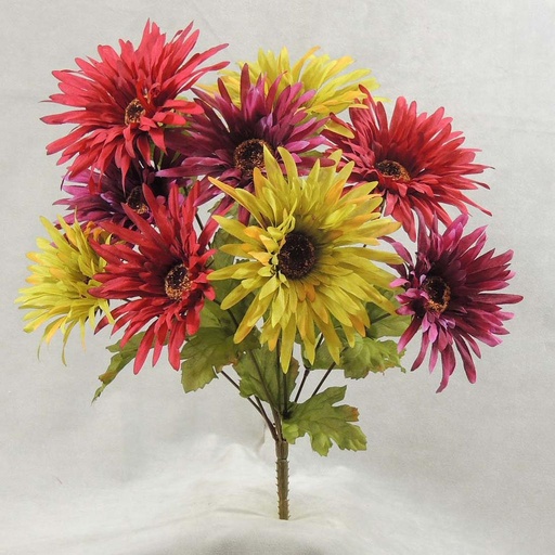 [SGF19-BRG] GERBERA LARGE DAISY BUSH X9 17"