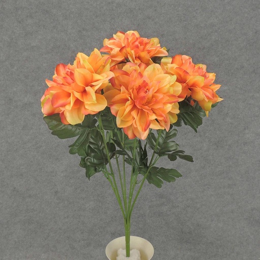 [SEF6003-PCH] DAHLIA BUSH X7 20" 5" BLMS  PEACH