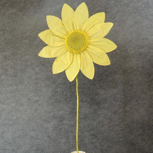 [SJ5000-YEL] FLOWER STEM FABRIC 22"D/50"H  YELLOW