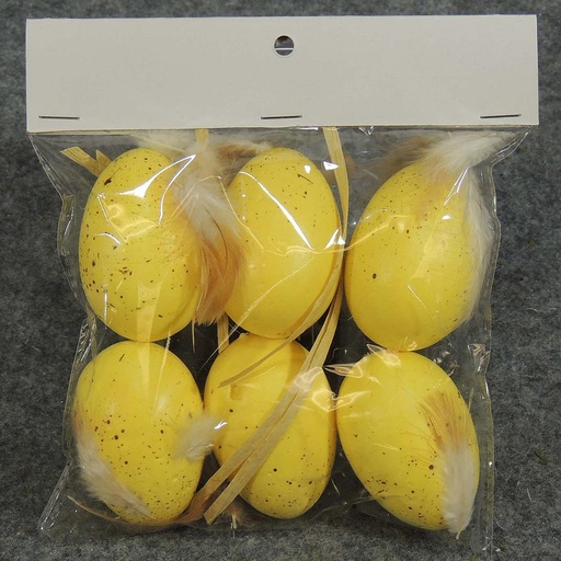 [SJ5017-YEL] EGGS 2.5" (6 PER BAG)  YELLOW
