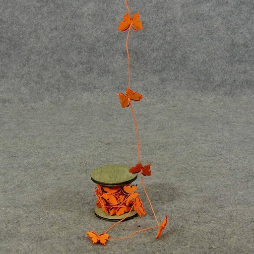 [SJ5048-ORG] BUTTERFLY 1.15" 24/GARLAND 8'  ORANGE