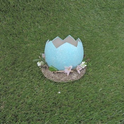 [SJ6004-BLU] EGG PLANTER ROUND 5.5 x 4.25&quot;  BLUE