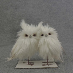 [SJF5032] OWL PAIR 5" WHITE