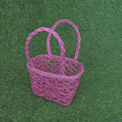 [SL6010-HPK] BASKET PAPER 7x5x4" LARGE  HOT PINK