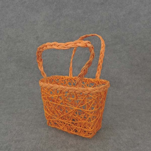 [SL6010-ORG] BASKET PAPER 7x5x4" LARGE  ORANGE