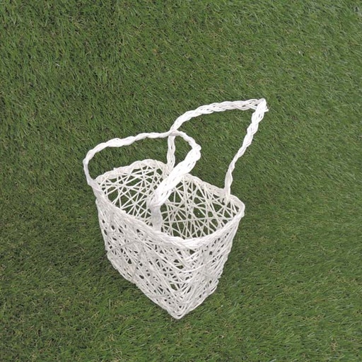 [SL6010-WHT] BASKET PAPER 7x5x4" LARGE  WHITE