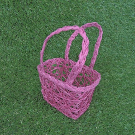[SL6011-HPK] BASKET PAPER 6x4.5x3" MEDIUM  HOT PINK