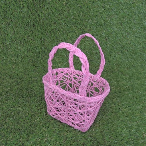 [SL6011-PNK] BASKET PAPER 6x4.5x3" MEDIUM  PINK