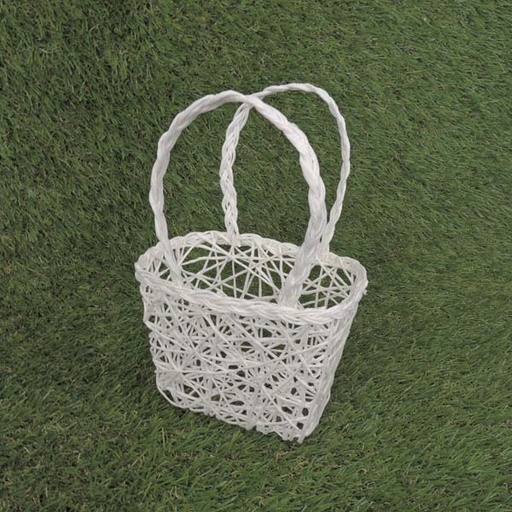 [SL6011-WHT] BASKET PAPER 6x4.5x3" MEDIUM  WHITE