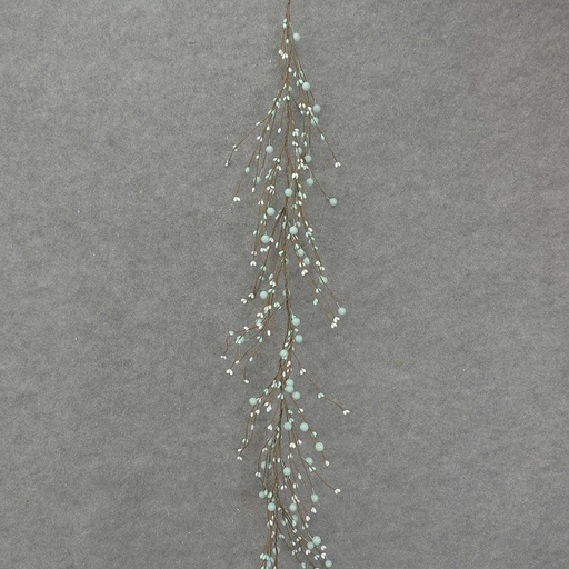 [SL8004-BLU] BERRY GARLAND 56" W/PIP BERRY  BLUE