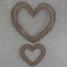 [SLF6006] FRAME TWIG 23&quot;/16&quot; (2/SET) HEART SHAPED