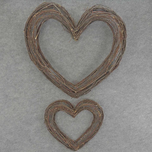 [SLF6006] FRAME TWIG 23"/16" (2/SET) HEART SHAPED