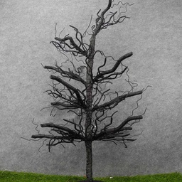 [SLF8001] TREE BLACK TWIG/GLITTER 43"