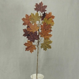 [SRF4013-BGN] BURLAP MAPLE LEAVES SPRAY 28&quot;