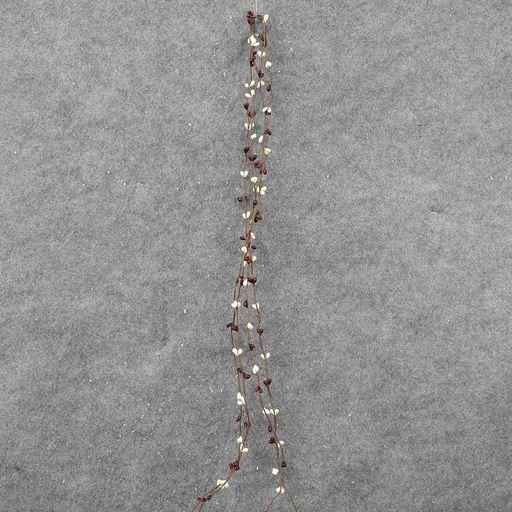 [SLF8020-CRB] PIP BERRY GARLAND 9'  CREAM/BURGUNDY