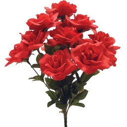 [SP500-RED] 16.5" ROSE BUSH OPEN X 14  RED