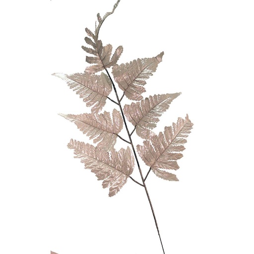 [SP85-SIL] LEATHER LEAF METALLIC 24" X7  SILVER
