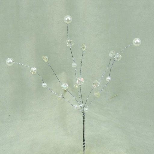 [SR309] PEARL/BEADS SPRAY X6  8"OAL (6/BAG) 