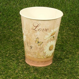 [SR4034-PNK] PLANTER TIN 4.75&quot; x 6&quot; W/PRINT W/LINER PINK
