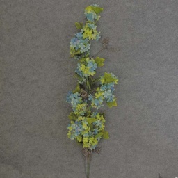 [SR6013-BLU] HYDRANGEA TWIG SPRAY 37&quot;  BLUE