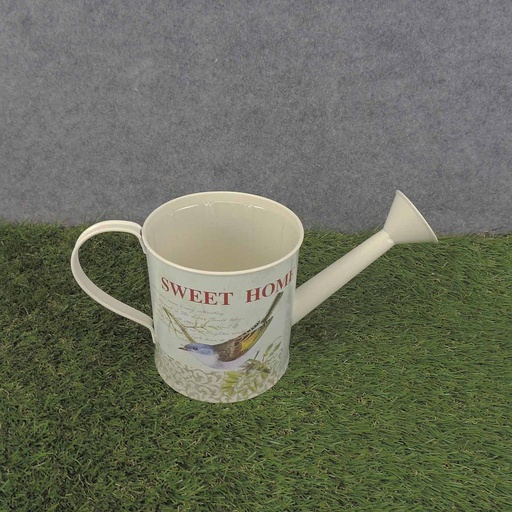 [SR6064-BIR] PLANTER WATERING CAN 12x5" LG BIRD PRINT