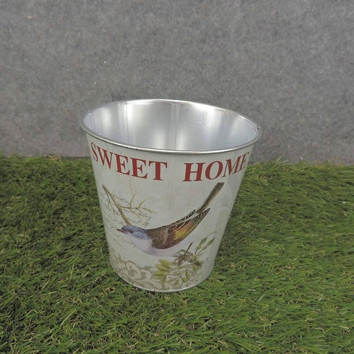 [SR6070-BIR] PLANTER TIN 5 x 4.5" W/LINER