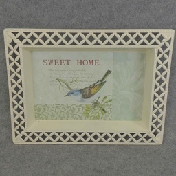 [SR6073] METAL TRAY W/BIRD PRINT 15x11&quot;