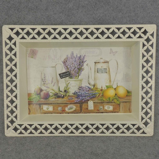 [SR6074] METAL TRAY 15x11" LAVENDER