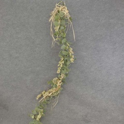 [SR6081] BERRY/LEAF/RAFFIA GARLAND 72"  
