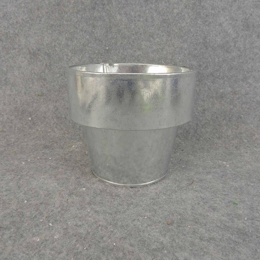 [SR7011] PLANTER POT 5x4.5" W/LINER GALVANIZED LOOK
