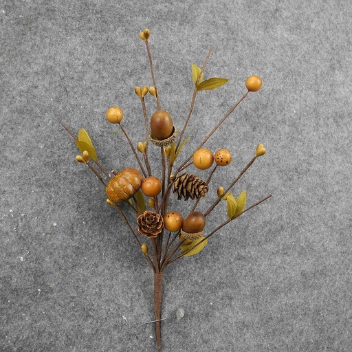 [SLF8019-LGB] BERRY/ACORN/PUMPKIN PICK 10" (6/BAG)   LIGHT GREEN/BROWN