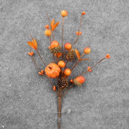 [SLF8019-ORG] BERRY/ACORN/PUMPKIN PICK 10" (6/BAG)   ORANGE
