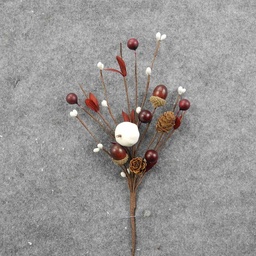 [SLF8019-WHB] BERRY/ACORN/PUMPKIN PICK 10" (6/BAG)   WHITE/BURGUNDY